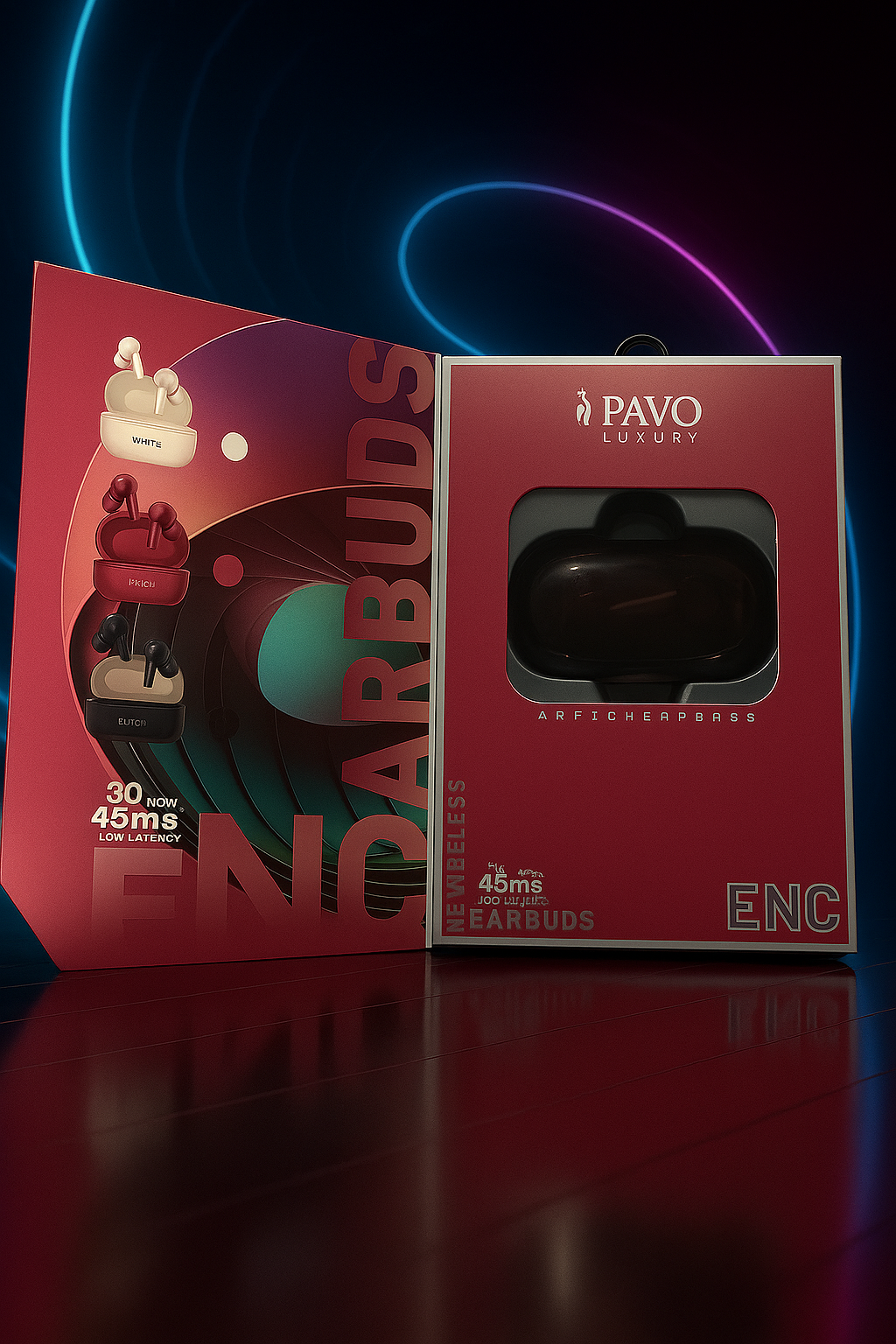 PAVO Luxury P - 121 TWS Earbuds | V5.3 | 14mm Driver | ENC Call Mic | ANC -42dB + 3dB | 30H Playtime - Image 6
