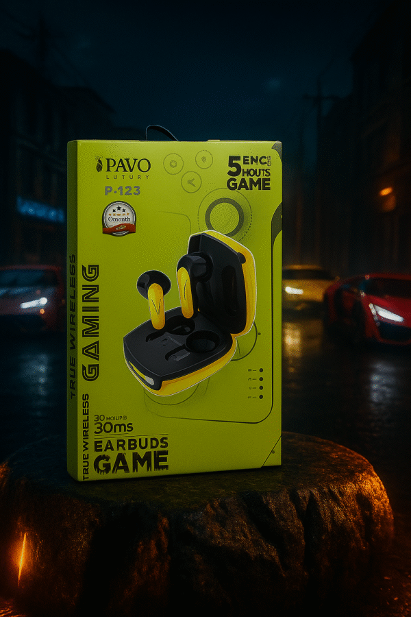 PAVO Luxury P - 125 | Gaming Earbuds | Low Latency 30ms | Dual Mic ENC | 20H Battery | TWS | Anti sweat - Image 6