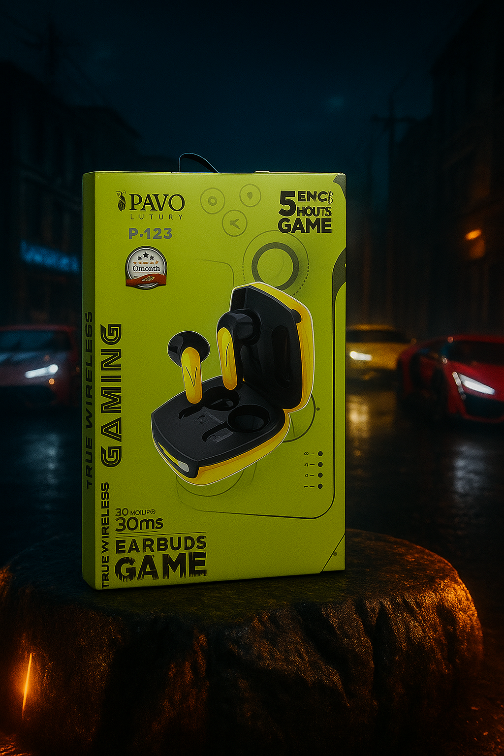 PAVO Luxury P - 125 | Gaming Earbuds | Low Latency 30ms | Dual Mic ENC | 20H Battery | TWS | Anti sweat - Image 6