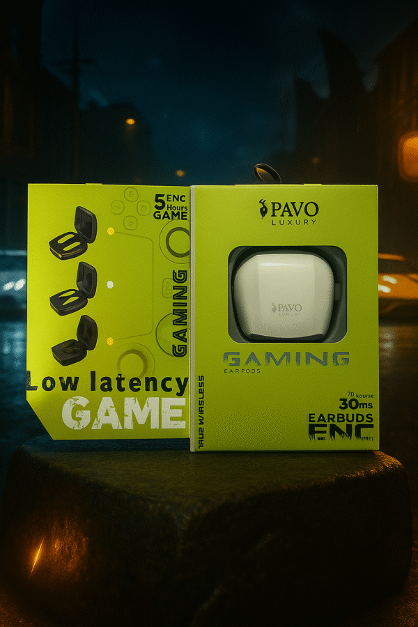 PAVO Luxury P - 125 | Gaming Earbuds | Low Latency 30ms | Dual Mic ENC | 20H Battery | TWS | Anti sweat - Image 5