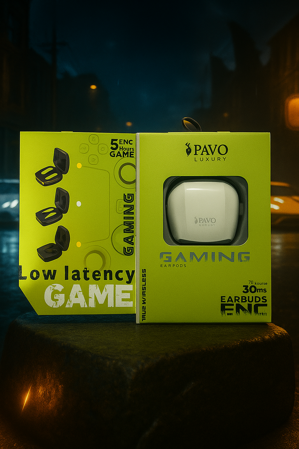 PAVO Luxury P - 125 | Gaming Earbuds | Low Latency 30ms | Dual Mic ENC | 20H Battery | TWS | Anti sweat - Image 5