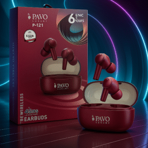 PAVO Luxury P - 121 TWS Earbuds | V5.3 | 14mm Driver | ENC Call Mic | ANC -42dB + 3dB | 30H Playtime