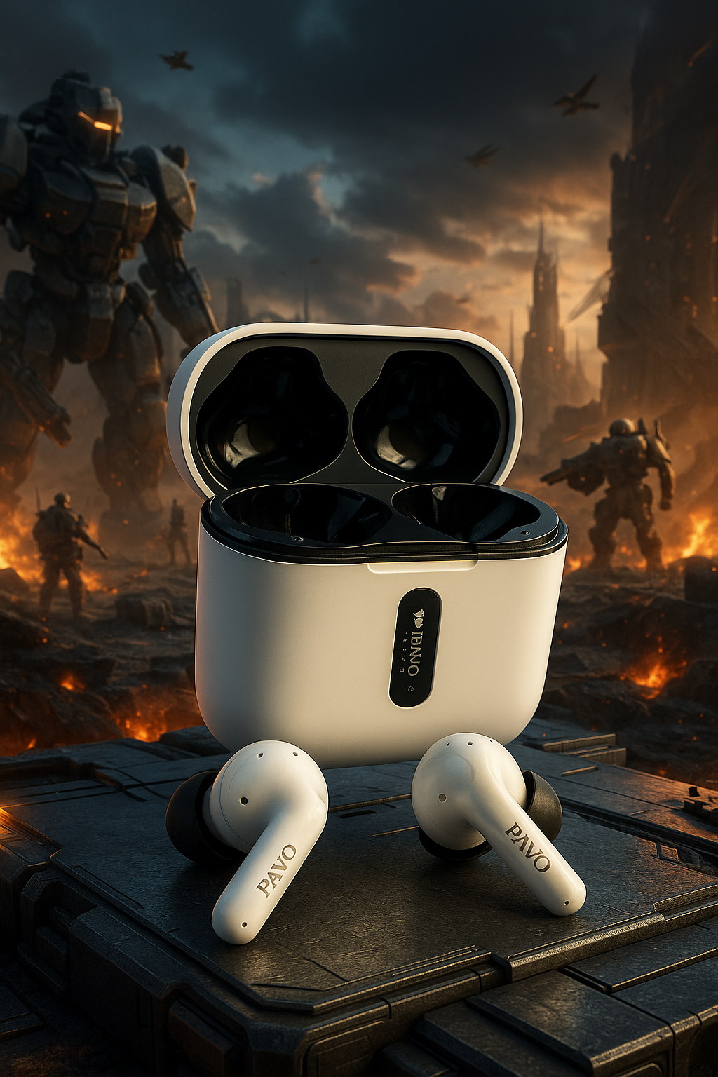 PAVO Luxury P - 132 | Gaming Earbuds | Low Latency 35ms | Dual Mic ENC | 32H Battery | TWS | Anti sweat - Image 4